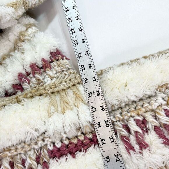 le sweater Jacket Womens Medium Multicolor Handknit Long Sleeve Boho Festival - Picture 5 of 8